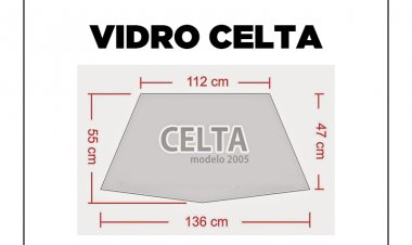 Medida vidro Celta 2000/2006: Medida Adesivo Perfurado (Vidro Traseiro) – Parabrisa