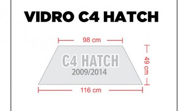 Medida vidro C4 HATCH – Medida Vidro Traseiro (Adesivo Perfurado) – Parabrisa