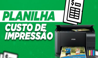 Planilha Calculo Custo de Impressão Gráfica Rápida