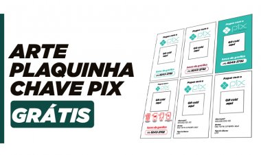 Plaquinha Chave Pix para Imprimir