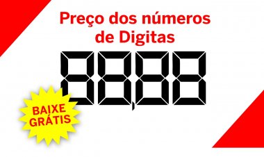 Preço dos números de Digitas