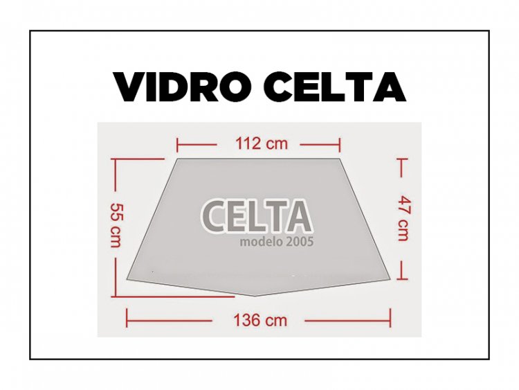 Medida vidro Celta 2000/2006: Medida Adesivo Perfurado (Vidro Traseiro) – Parabrisa