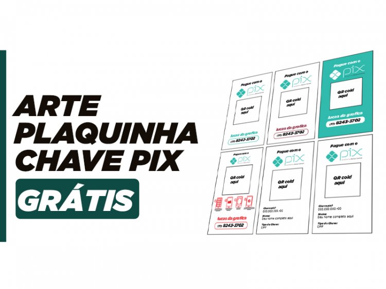 Plaquinha Chave Pix para Imprimir