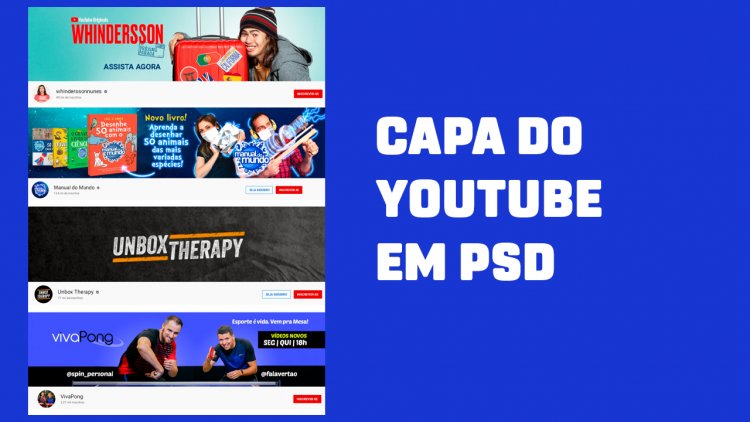 Arquivo editavel capa do canal youtube