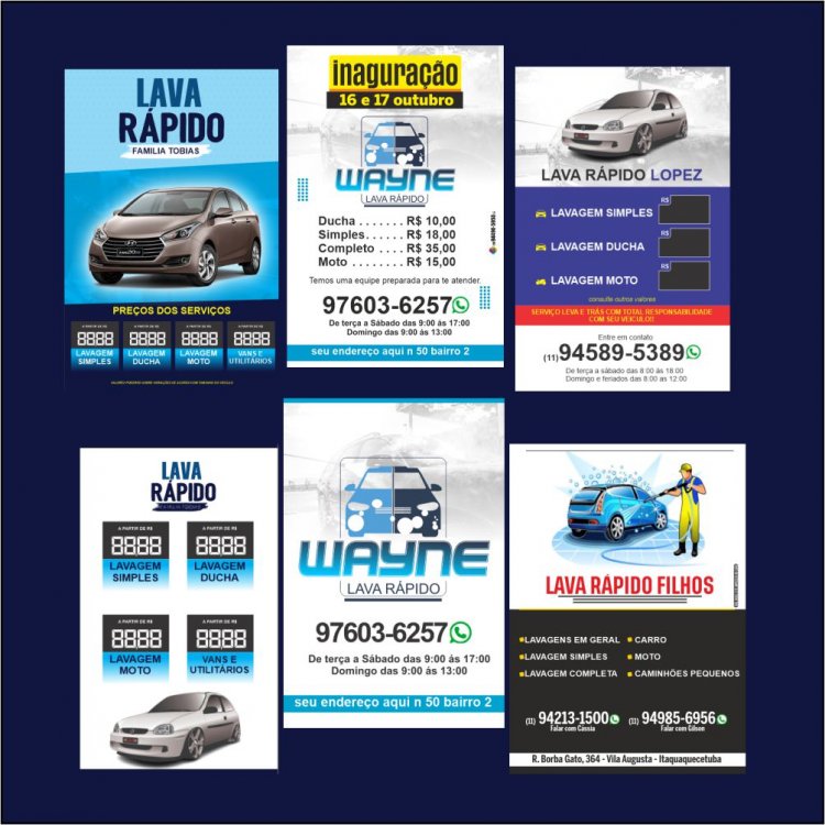 Cavalete Lava Rápido em CDR